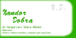 nandor dobra business card