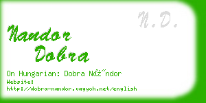 nandor dobra business card